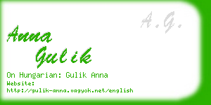 anna gulik business card